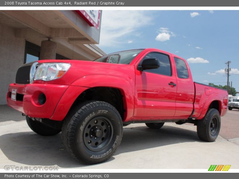 Radiant Red / Graphite Gray 2008 Toyota Tacoma Access Cab 4x4