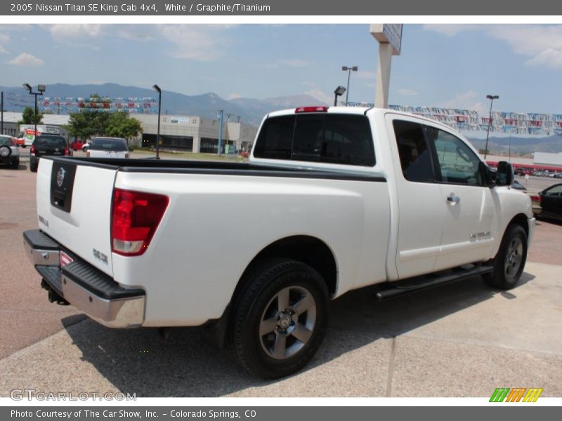 White / Graphite/Titanium 2005 Nissan Titan SE King Cab 4x4