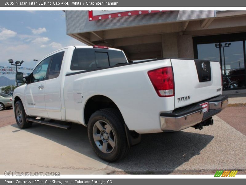 White / Graphite/Titanium 2005 Nissan Titan SE King Cab 4x4