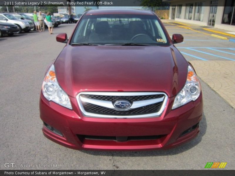 Ruby Red Pearl / Off-Black 2011 Subaru Legacy 2.5i Premium
