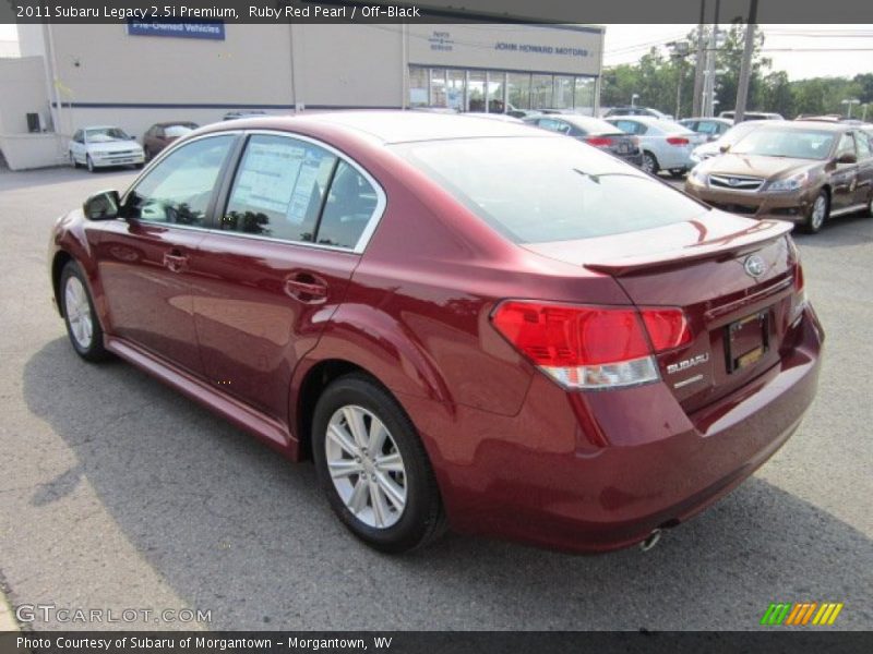 Ruby Red Pearl / Off-Black 2011 Subaru Legacy 2.5i Premium