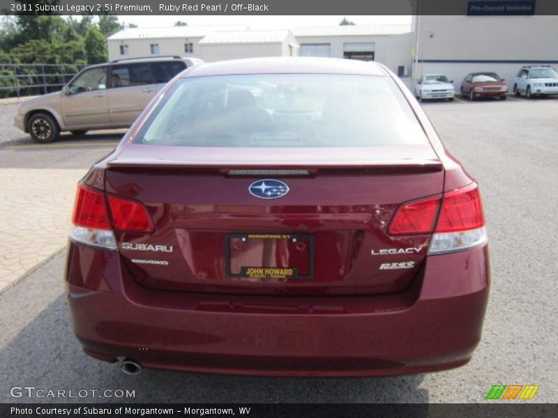 Ruby Red Pearl / Off-Black 2011 Subaru Legacy 2.5i Premium