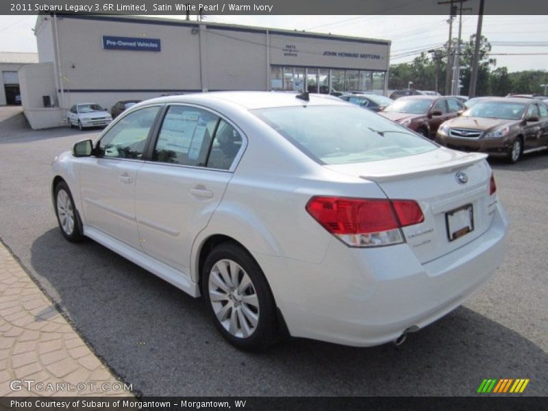Satin White Pearl / Warm Ivory 2011 Subaru Legacy 3.6R Limited