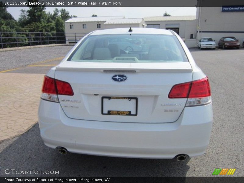 Satin White Pearl / Warm Ivory 2011 Subaru Legacy 3.6R Limited