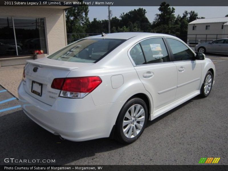 Satin White Pearl / Warm Ivory 2011 Subaru Legacy 3.6R Limited