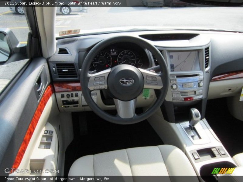 Satin White Pearl / Warm Ivory 2011 Subaru Legacy 3.6R Limited