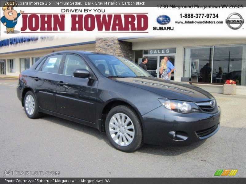Dark Gray Metallic / Carbon Black 2011 Subaru Impreza 2.5i Premium Sedan