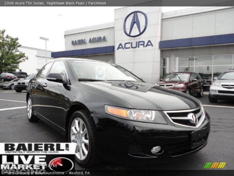 Nighthawk Black Pearl / Parchment 2008 Acura TSX Sedan