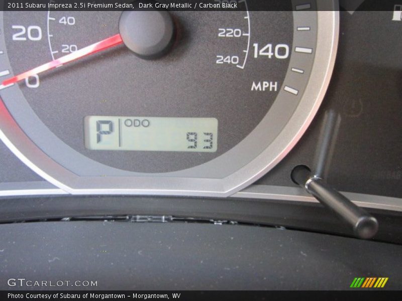 Dark Gray Metallic / Carbon Black 2011 Subaru Impreza 2.5i Premium Sedan