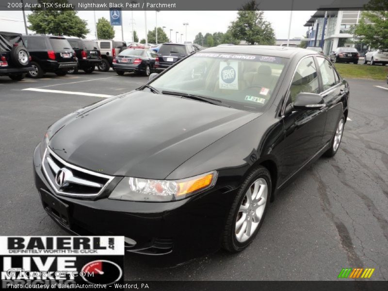 Nighthawk Black Pearl / Parchment 2008 Acura TSX Sedan