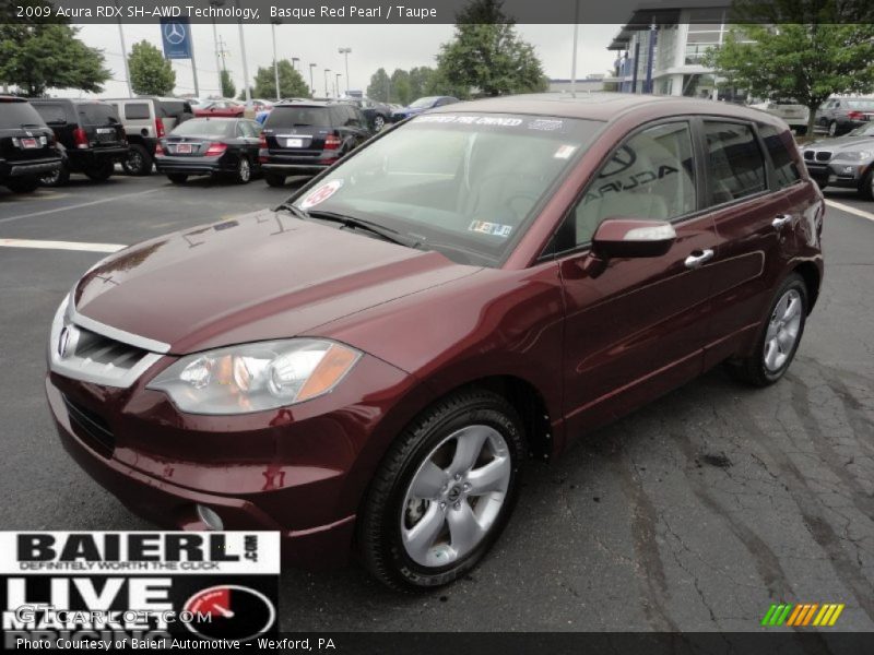 Basque Red Pearl / Taupe 2009 Acura RDX SH-AWD Technology
