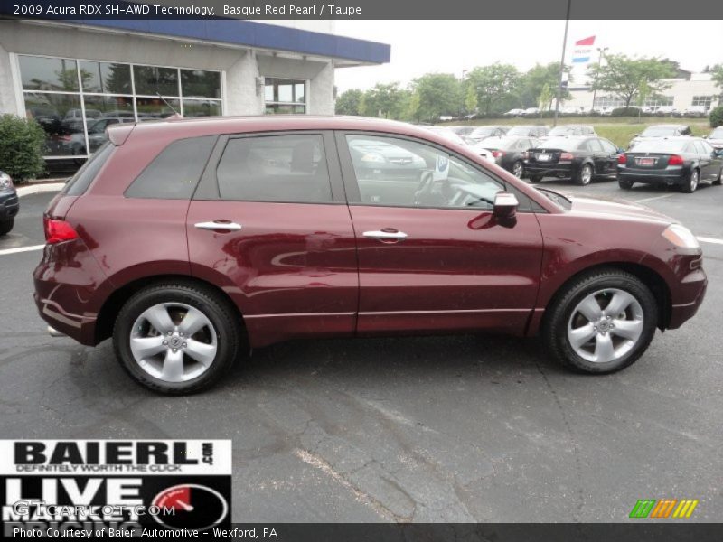 Basque Red Pearl / Taupe 2009 Acura RDX SH-AWD Technology