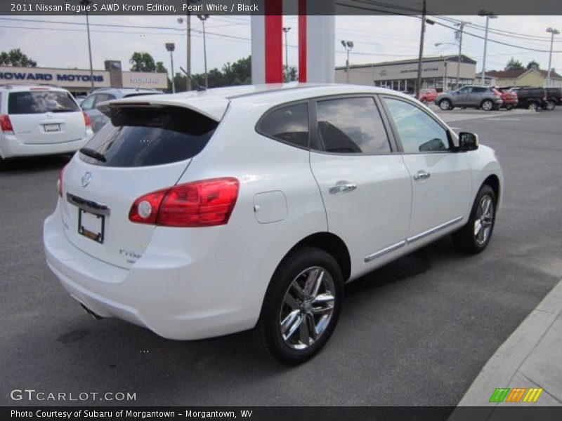 Pearl White / Black 2011 Nissan Rogue S AWD Krom Edition