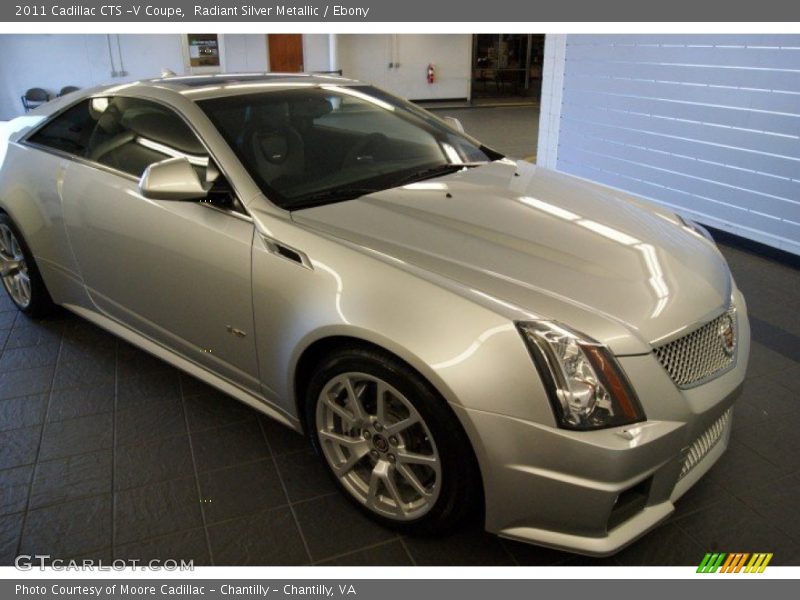 Radiant Silver Metallic / Ebony 2011 Cadillac CTS -V Coupe