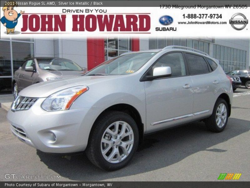 Silver Ice Metallic / Black 2011 Nissan Rogue SL AWD