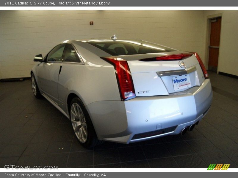 Radiant Silver Metallic / Ebony 2011 Cadillac CTS -V Coupe