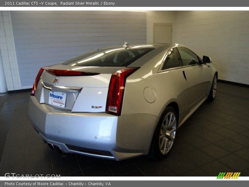 Radiant Silver Metallic / Ebony 2011 Cadillac CTS -V Coupe