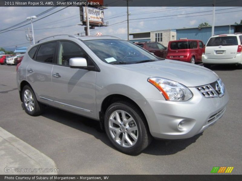 Silver Ice Metallic / Black 2011 Nissan Rogue SL AWD