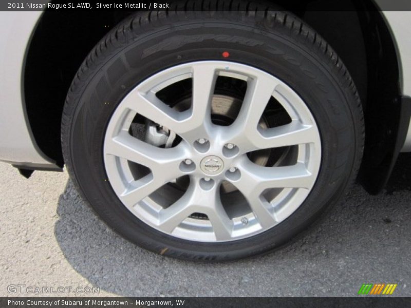 Silver Ice Metallic / Black 2011 Nissan Rogue SL AWD