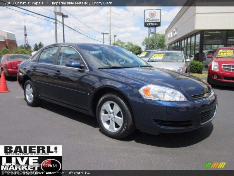 Imperial Blue Metallic / Ebony Black 2008 Chevrolet Impala LT