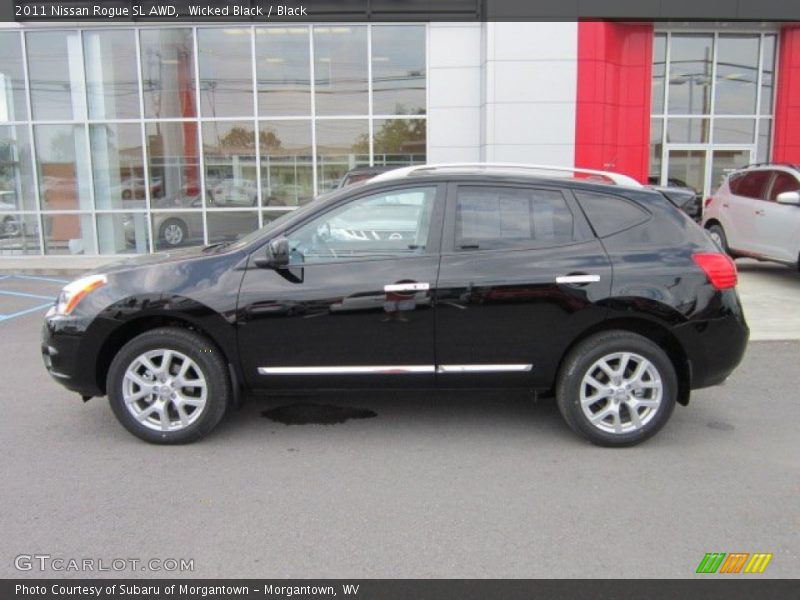 Wicked Black / Black 2011 Nissan Rogue SL AWD