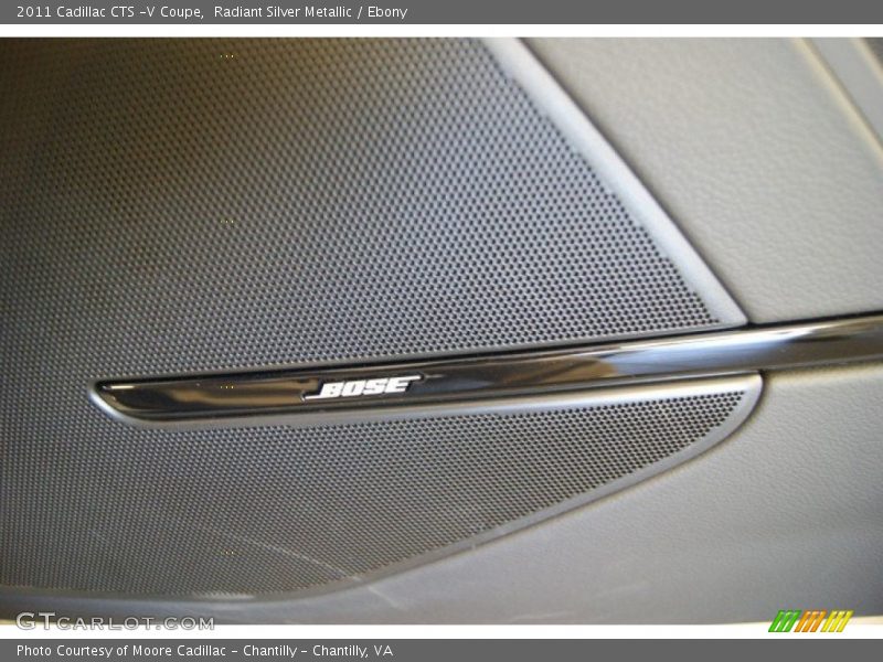 Radiant Silver Metallic / Ebony 2011 Cadillac CTS -V Coupe