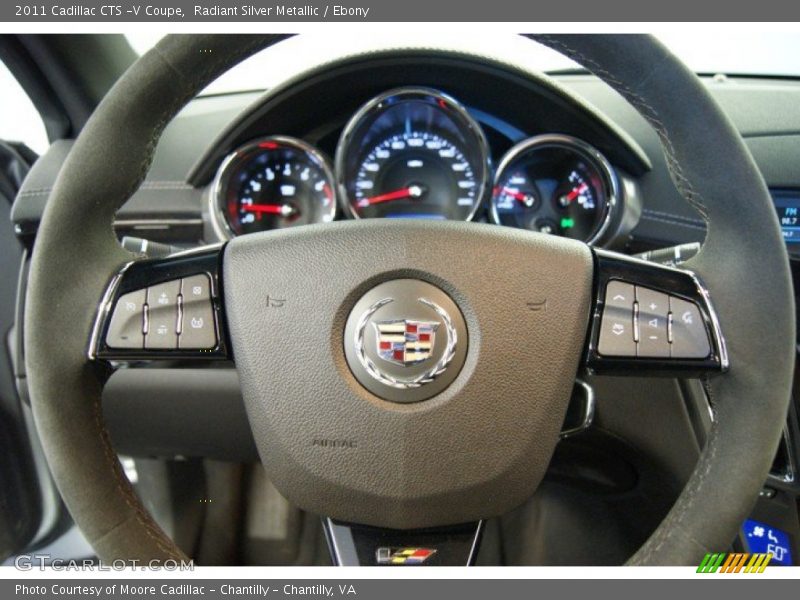 Radiant Silver Metallic / Ebony 2011 Cadillac CTS -V Coupe