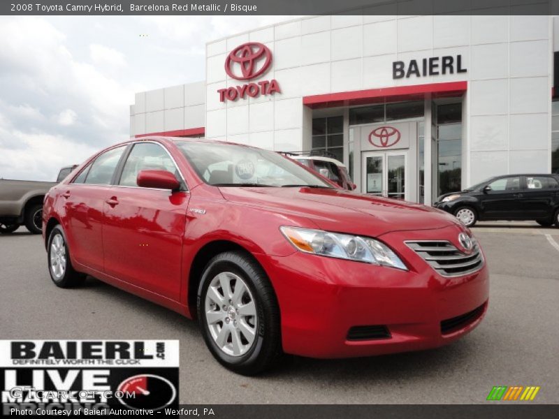 Barcelona Red Metallic / Bisque 2008 Toyota Camry Hybrid