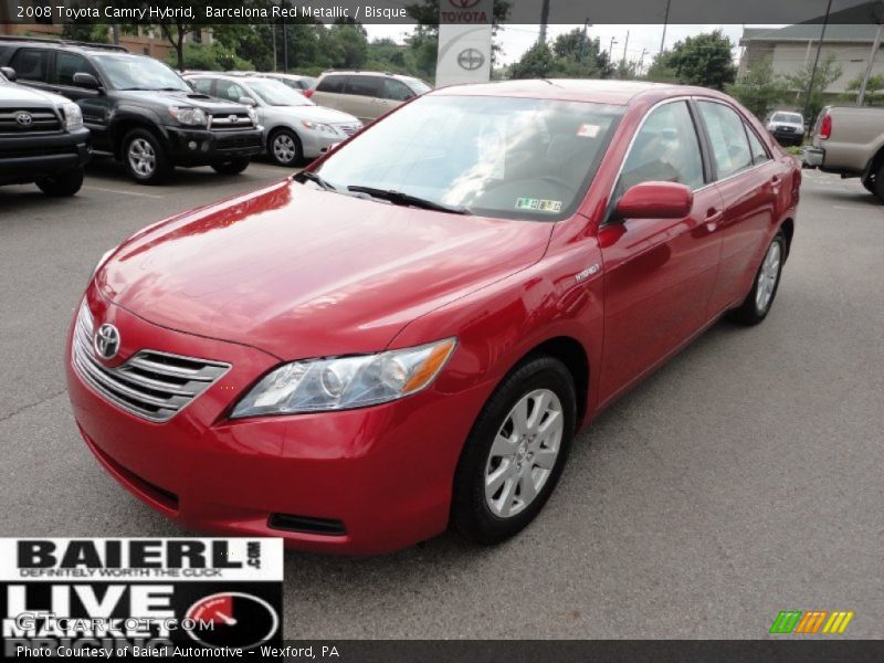 Barcelona Red Metallic / Bisque 2008 Toyota Camry Hybrid