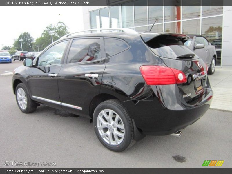 Wicked Black / Black 2011 Nissan Rogue SL AWD
