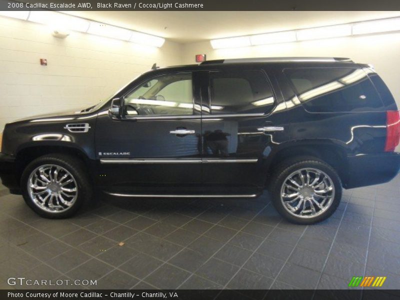Black Raven / Cocoa/Light Cashmere 2008 Cadillac Escalade AWD