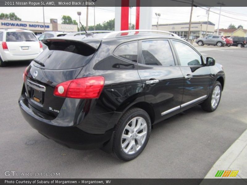 Wicked Black / Black 2011 Nissan Rogue SL AWD