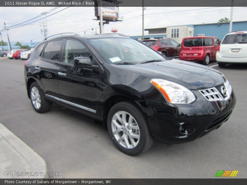 Wicked Black / Black 2011 Nissan Rogue SL AWD