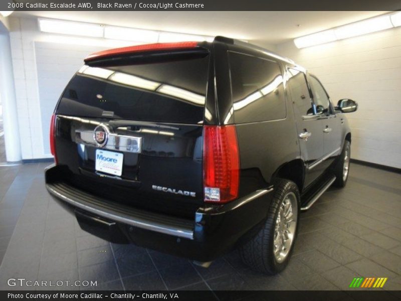 Black Raven / Cocoa/Light Cashmere 2008 Cadillac Escalade AWD