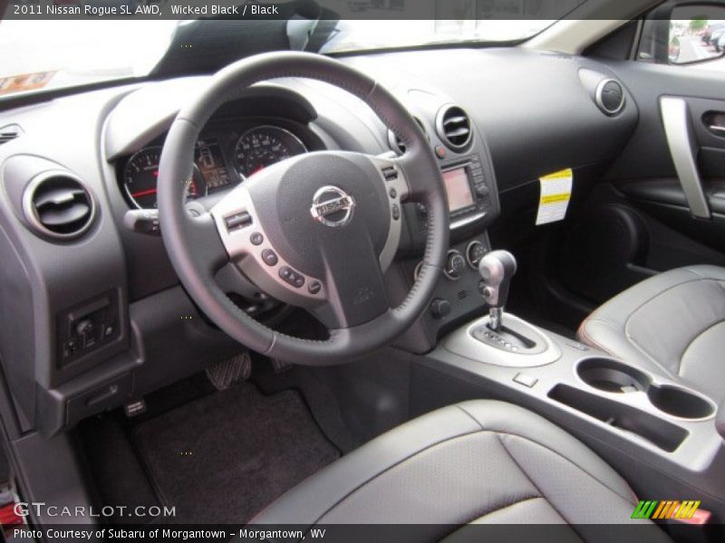Wicked Black / Black 2011 Nissan Rogue SL AWD