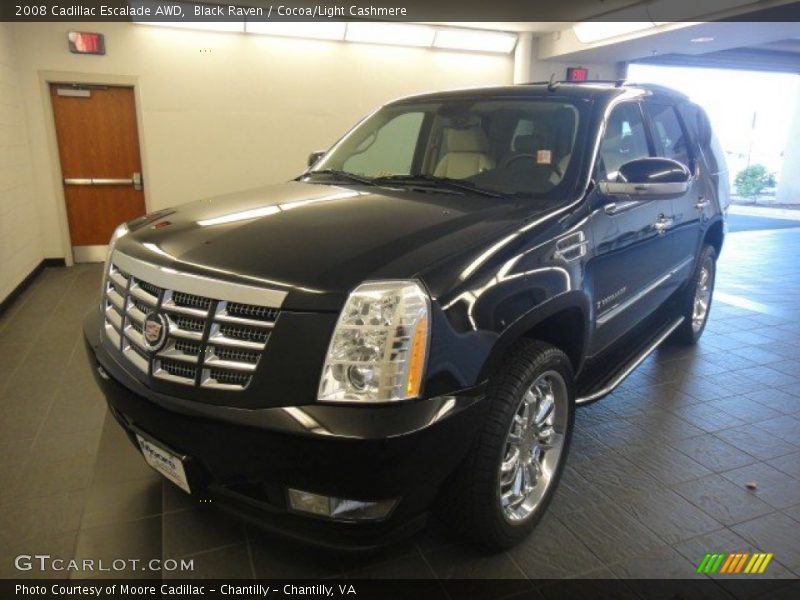 Black Raven / Cocoa/Light Cashmere 2008 Cadillac Escalade AWD