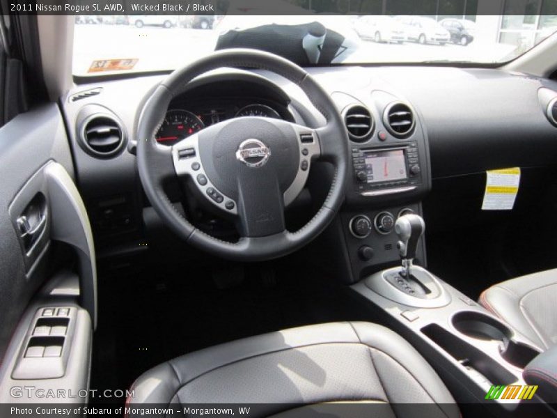 Wicked Black / Black 2011 Nissan Rogue SL AWD