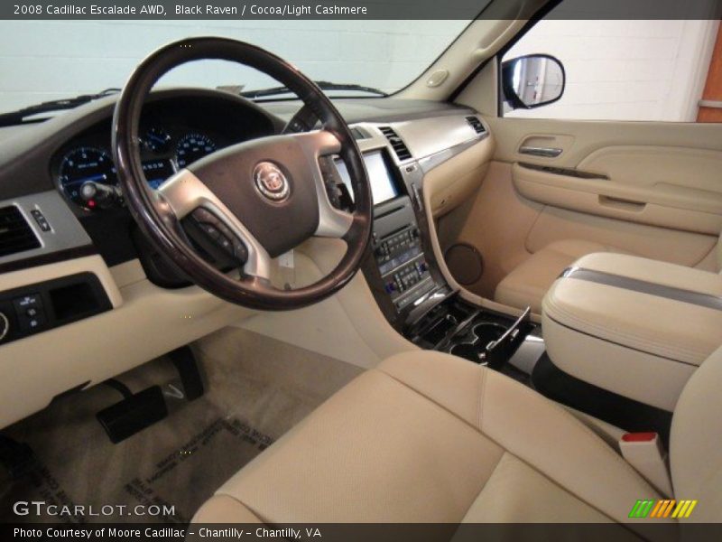 Black Raven / Cocoa/Light Cashmere 2008 Cadillac Escalade AWD