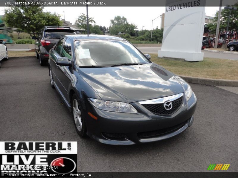 Dark Steel Metallic / Black 2003 Mazda MAZDA6 s Sedan