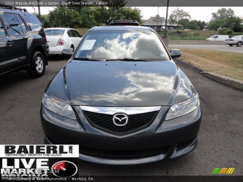Dark Steel Metallic / Black 2003 Mazda MAZDA6 s Sedan