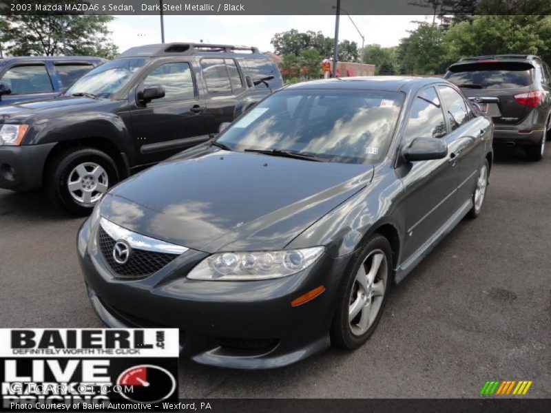 Dark Steel Metallic / Black 2003 Mazda MAZDA6 s Sedan