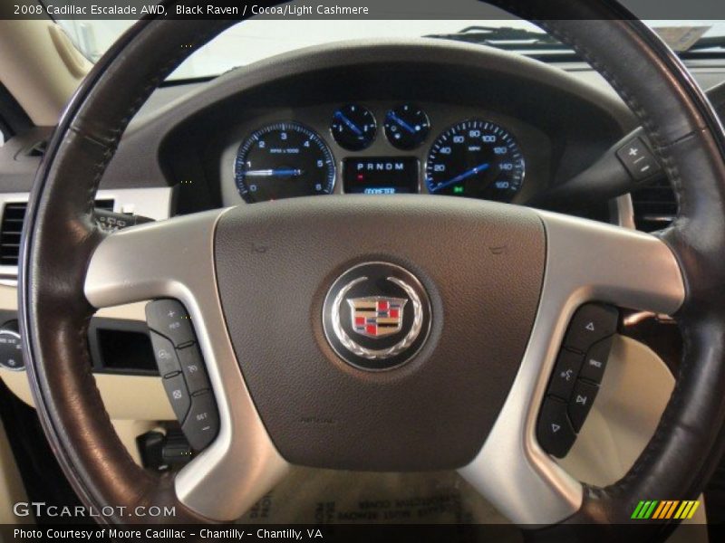 Black Raven / Cocoa/Light Cashmere 2008 Cadillac Escalade AWD