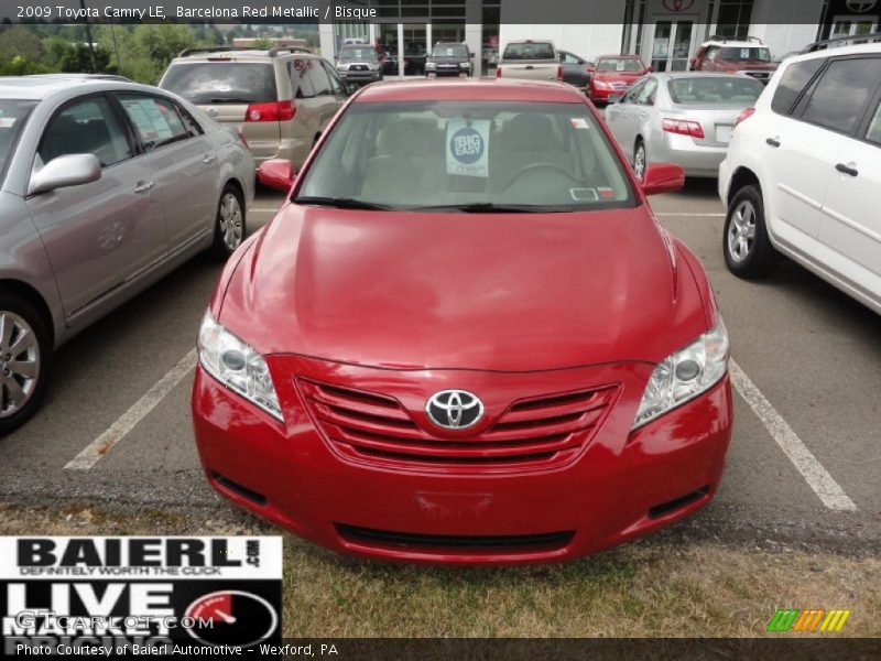 Barcelona Red Metallic / Bisque 2009 Toyota Camry LE