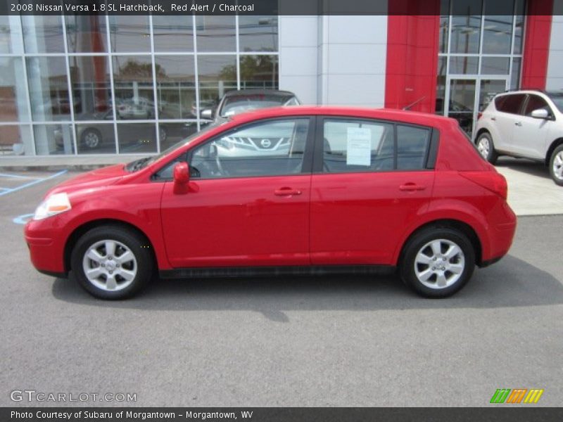 Red Alert / Charcoal 2008 Nissan Versa 1.8 SL Hatchback