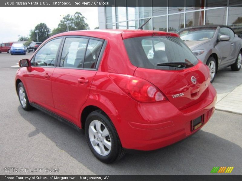Red Alert / Charcoal 2008 Nissan Versa 1.8 SL Hatchback