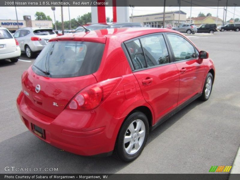 Red Alert / Charcoal 2008 Nissan Versa 1.8 SL Hatchback
