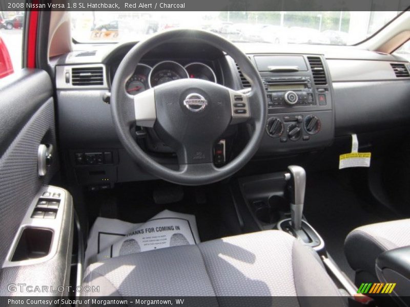 Red Alert / Charcoal 2008 Nissan Versa 1.8 SL Hatchback