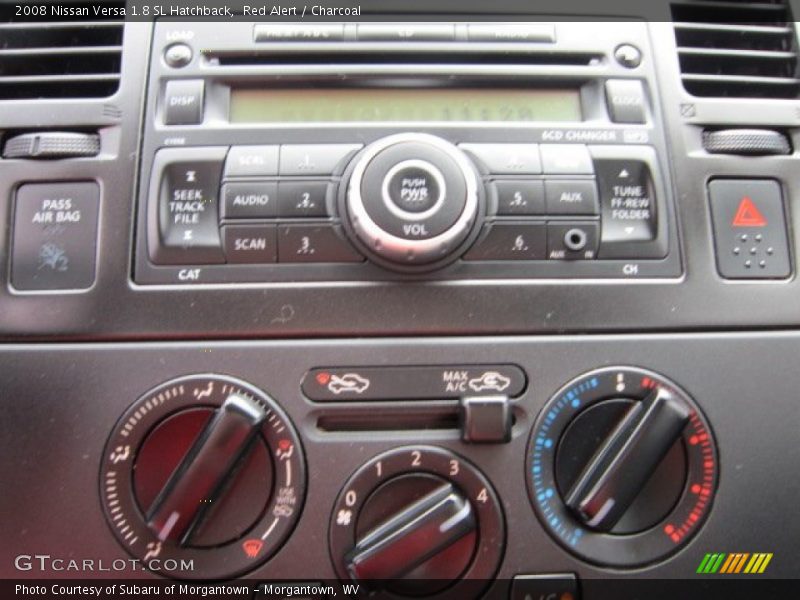 Red Alert / Charcoal 2008 Nissan Versa 1.8 SL Hatchback