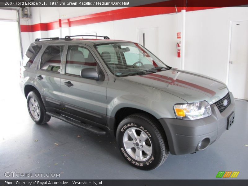 Titanium Green Metallic / Medium/Dark Flint 2007 Ford Escape XLT