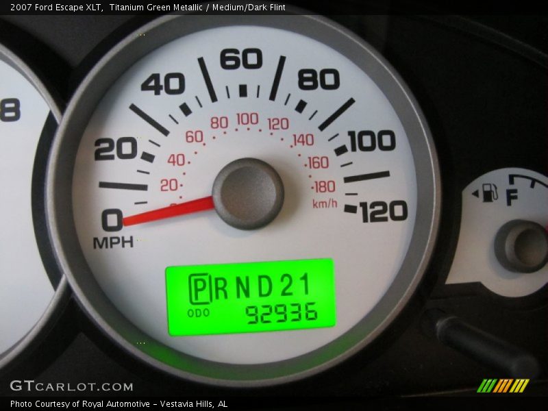 Titanium Green Metallic / Medium/Dark Flint 2007 Ford Escape XLT